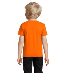 Camiseta de niño de punto liso con cuello redondo personalizable